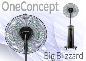 OneConcept Big Blizzard Ventilador de pie humidificador